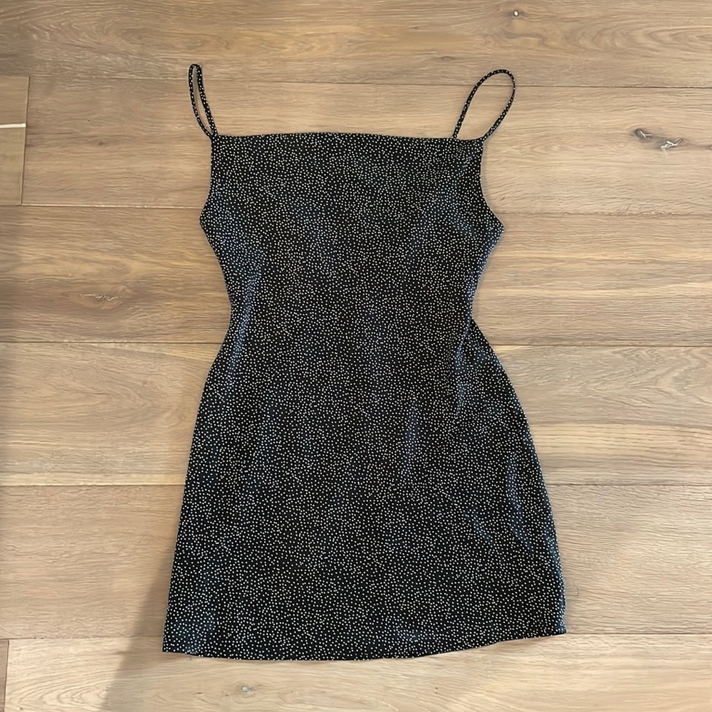 Urban Outfitters Mallory cowl neck speckled slip dress